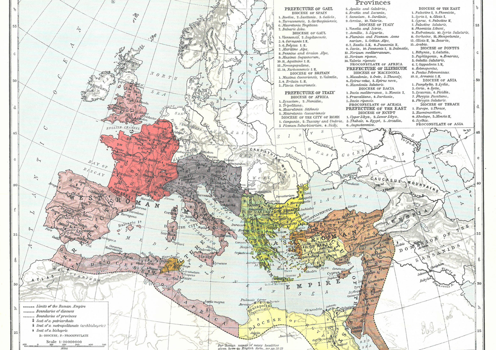 Lais Puzzle - Landkarte Historical Atlas - William R. Shepherd Römisches Reich um 395 - 1.000 Teile p-138684