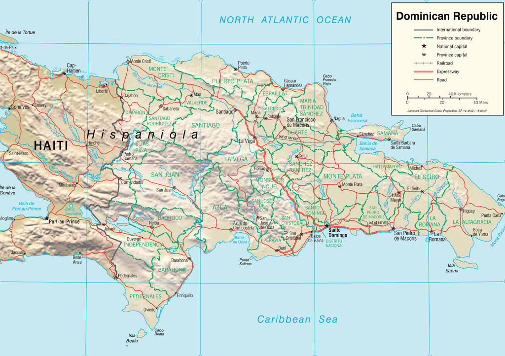 Lais Puzzle - Physische Landkarte Dominikanische Republik - 1.000 Teile p-139786