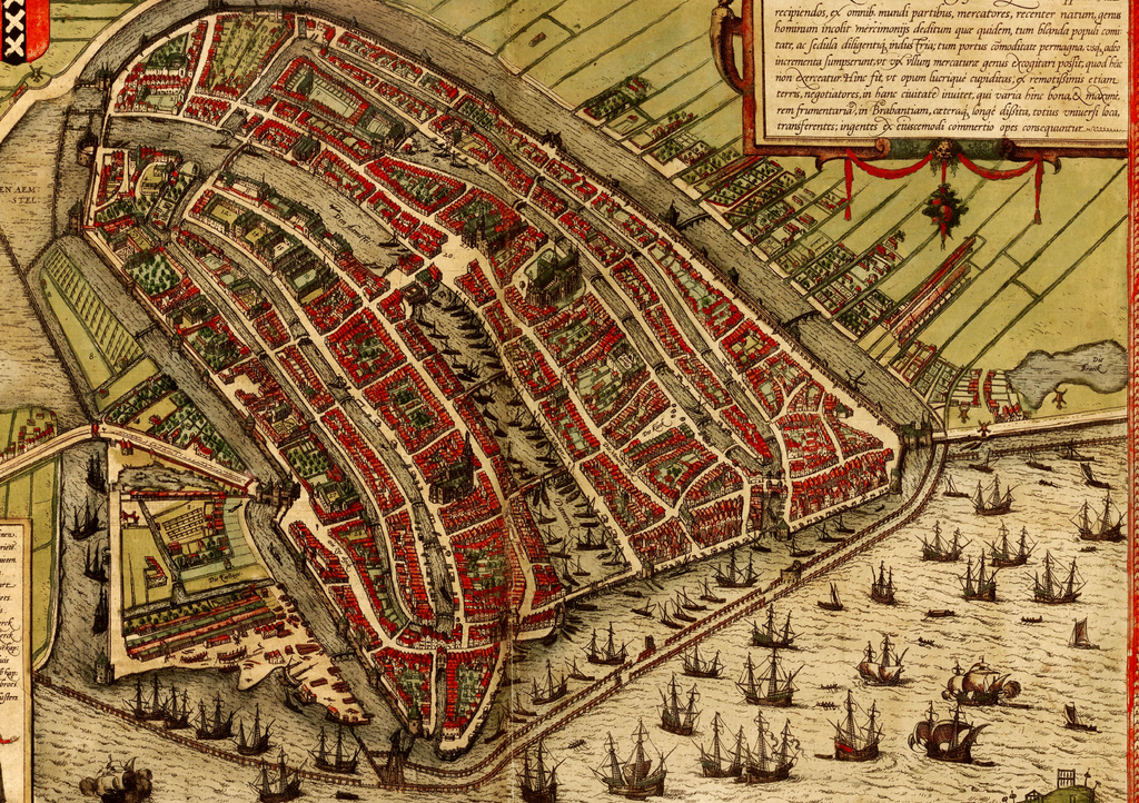 Lais Puzzle - Historische Stadtkarte Amsterdam 1572 - 1.000 Teile p-188453