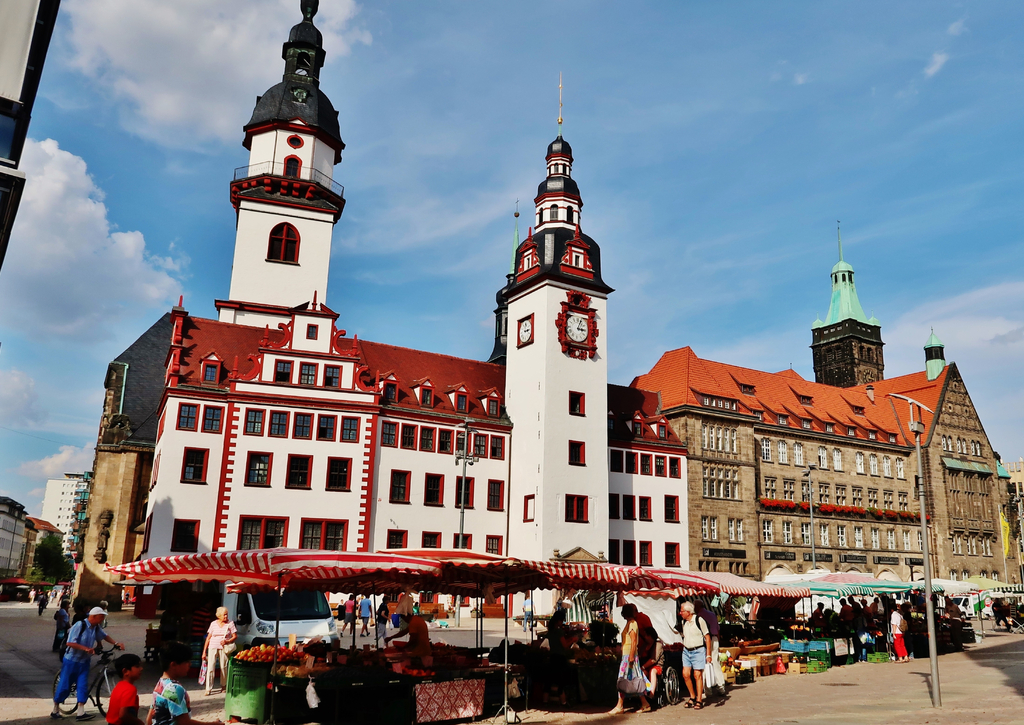Lais Puzzle - Altes und Neues Rathaus am Marktplatz in Chemnitz - 500 & 1.000 Teile p-220569