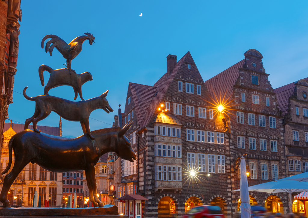 Lais Puzzle - Ansicht der berühmten Statue in Bremen, Deutschland - 100, 200, 500 & 1.000 Teile p-237468