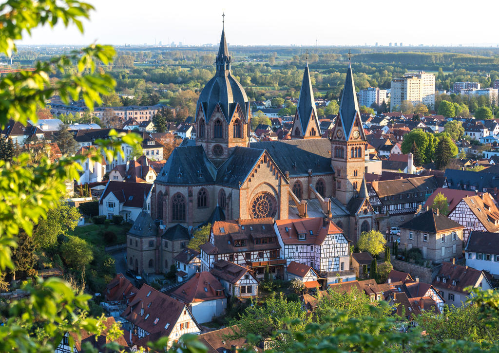 Lais Puzzle - Ansicht der historischen Stadt Heppenheim Bergstraße, Land Hessen, Deutschland. - 100, 200, 500 & 1.000 Teile p-237848