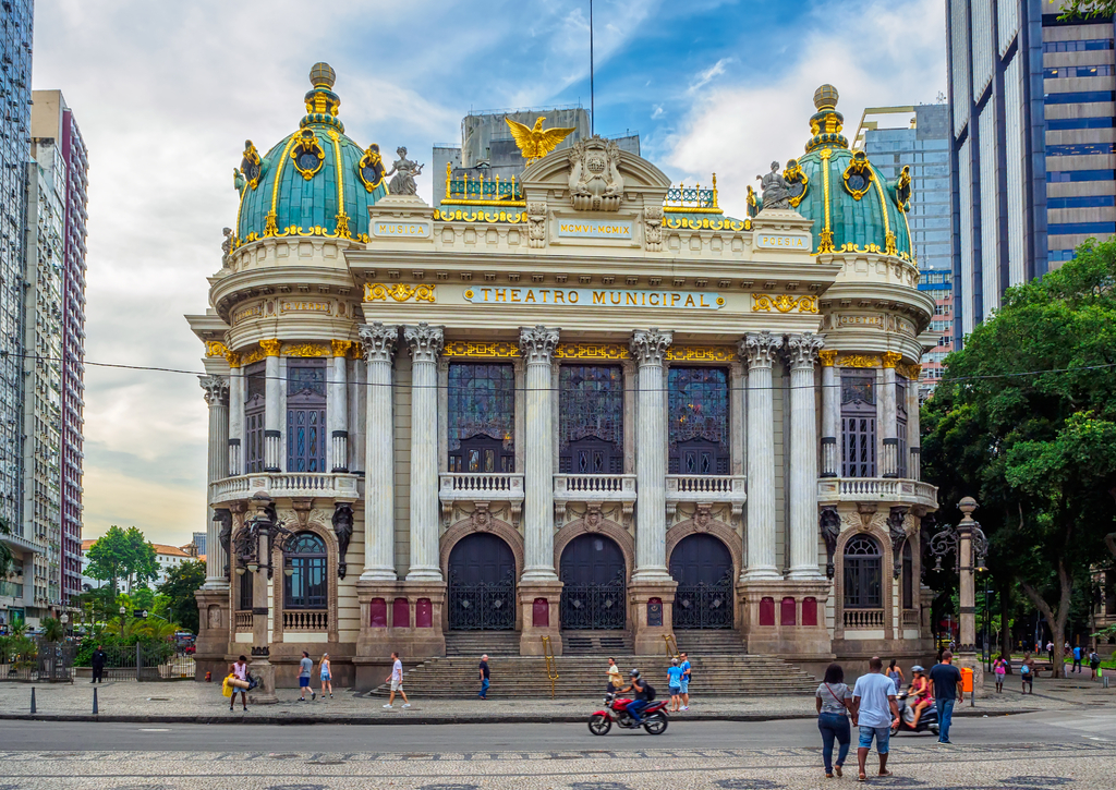 Lais Puzzle - Das Theatro Municipal (Stadttheater) ist ein Opernhaus im Stadtteil Centro von Rio de Janeiro, Brasilien - 100, 200, 500 & 1.000 Teile p-238438