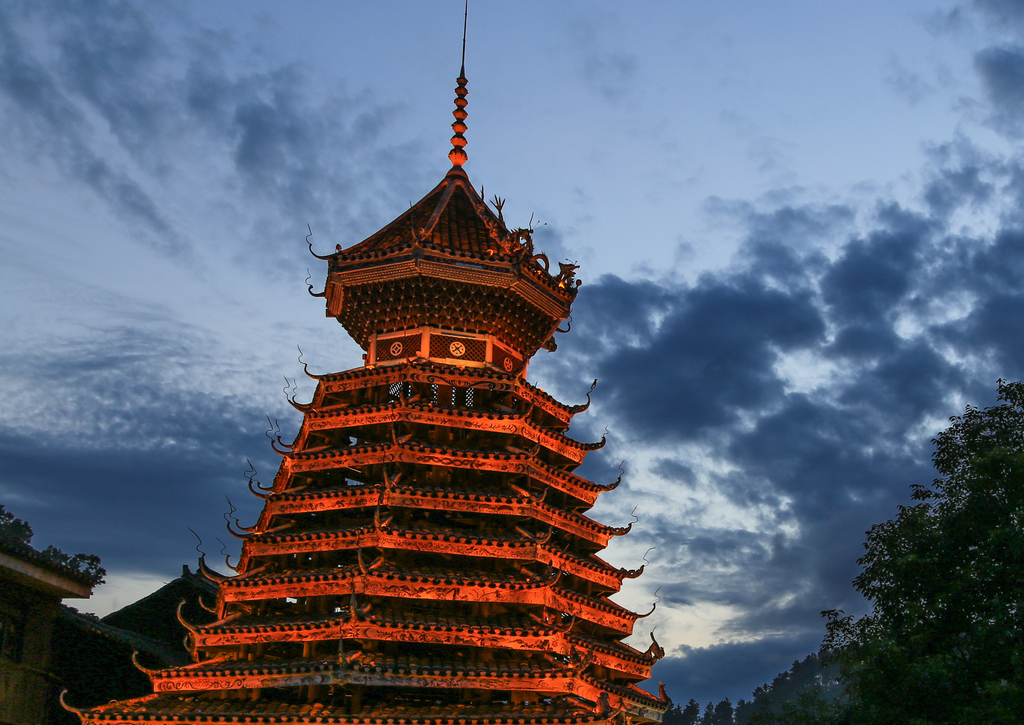 Lais Puzzle - Trommelturm in Zhaoxin, Guizhou, China - 100, 200, 500 & 1.000 Teile p-244653