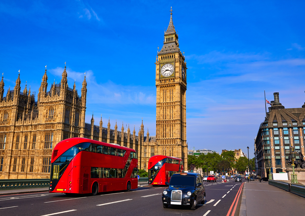 Lais Puzzle - Big Ben Uhrenturm und Londoner Bus, England - 100, 200, 500 & 1.000 Teile p-248453
