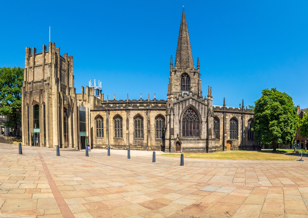 Lais Puzzle - Sheffield Kathedrale, Church Street, Sheffield, England - 100, 200, 500 & 1.000 Teile p-248863