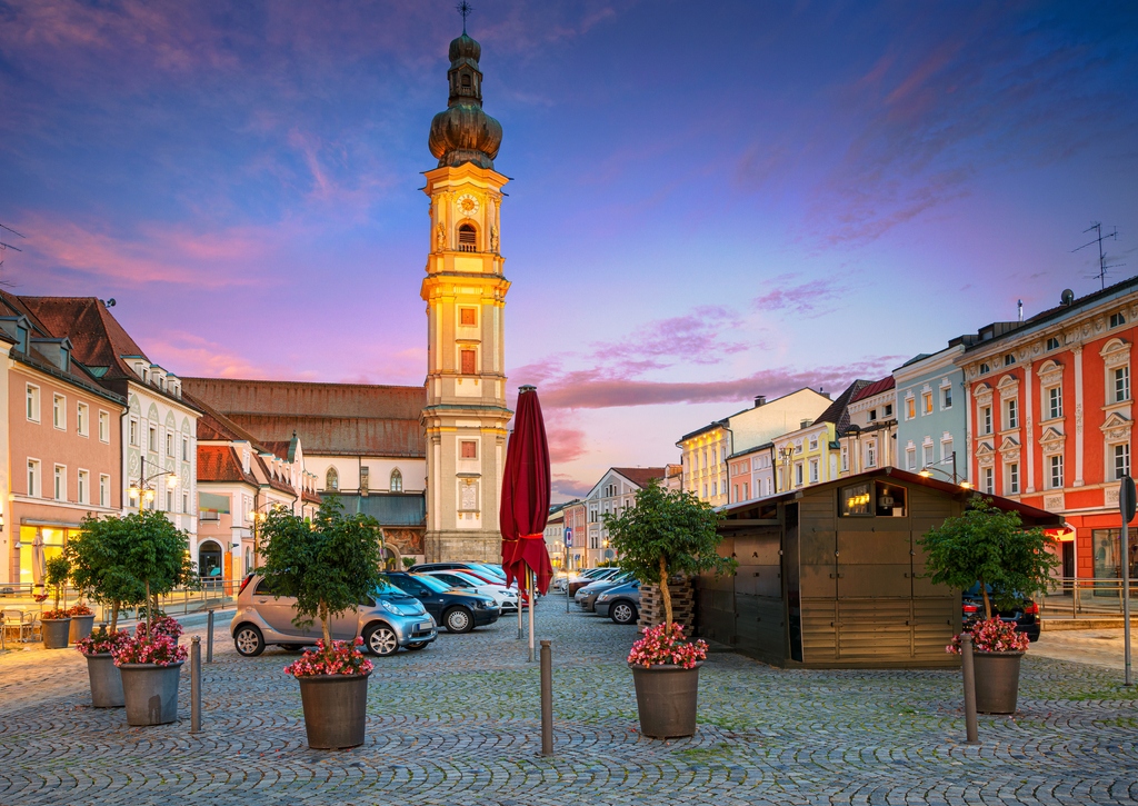 Lais Puzzle - Deggendorf, Germany. Cityscape image of Deggendorf, Germany during sunset. - 100, 200, 500 & 1.000 Teile p-257187