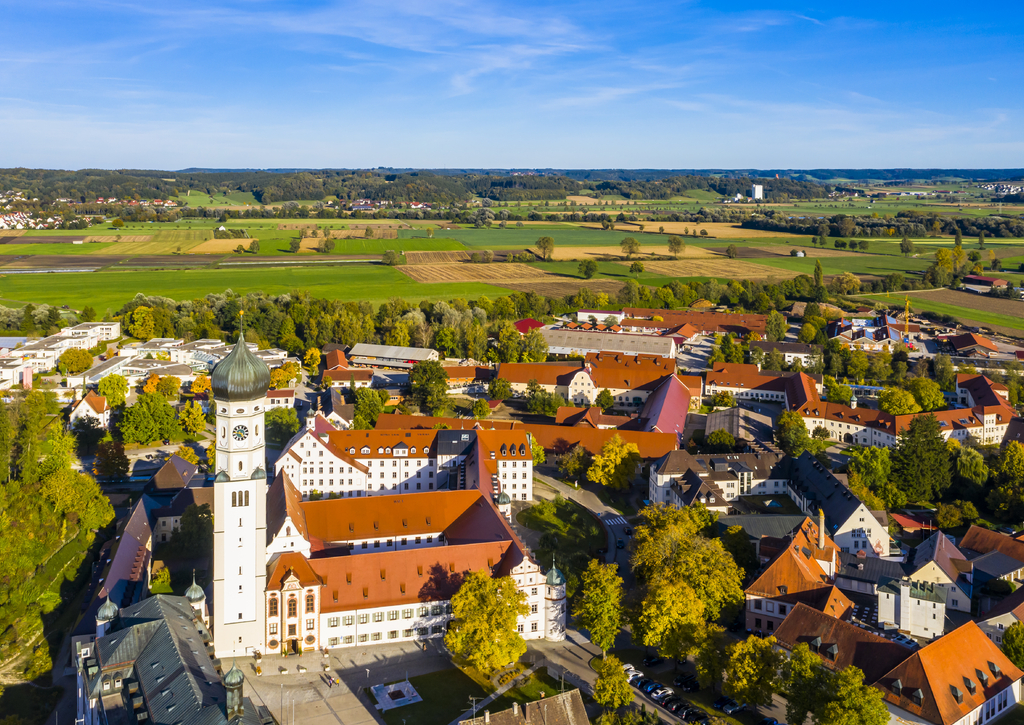 Lais Puzzle - Luftbild, Klosterkirche und Kloster Ursberg der Franziskaner St. Josefskongregation, Ursberg, Bayern, Deutschland - 100, 200, 500 & 1.000 Teile p-257547