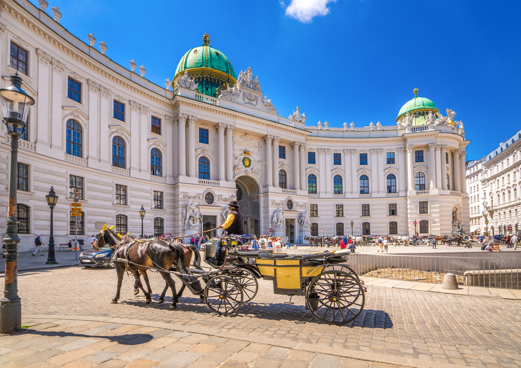 Lais Puzzle - Fiaker vor der Alten Hofburg, Wien, Österreich - 100, 200, 500 & 1.000 Teile p-259312