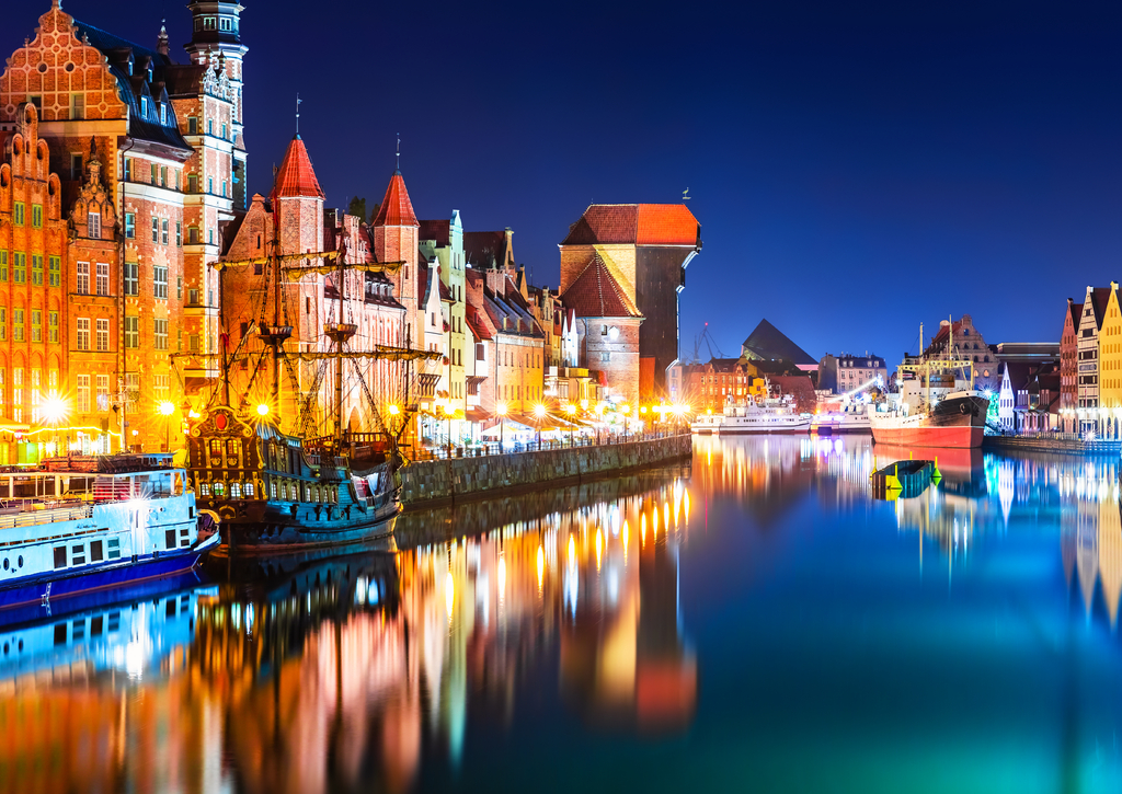 Lais Puzzle - Nachtansicht der Altstadt von Gdansk, Polen - 100, 200, 500 & 1.000 Teile p-264116