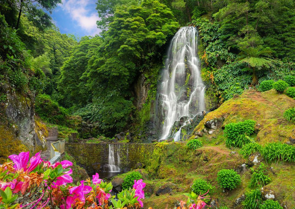 Lais Puzzle - Wasserfall Veu da Noiva, Insel Sao Miguel, Azoren, Portugal - 100, 200, 500 & 1.000 Teile p-265921