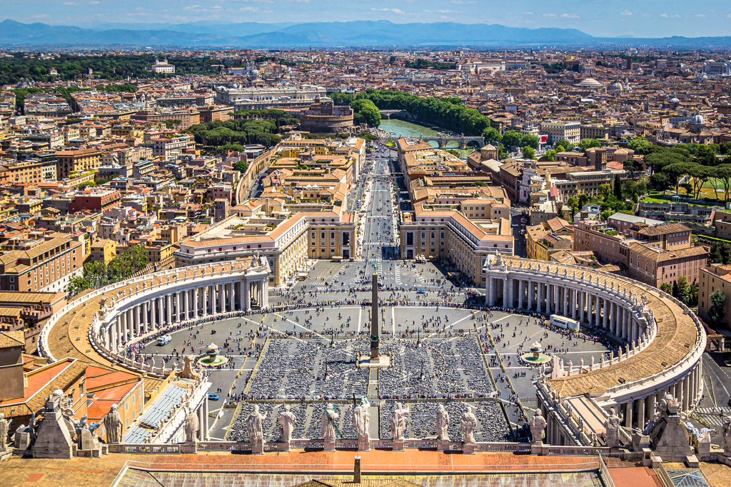 Lais Puzzle - Blick auf den Petersplatz vom Petersdom aus, Vatikan, Rom, Italien - 2.000 Teile p-277466
