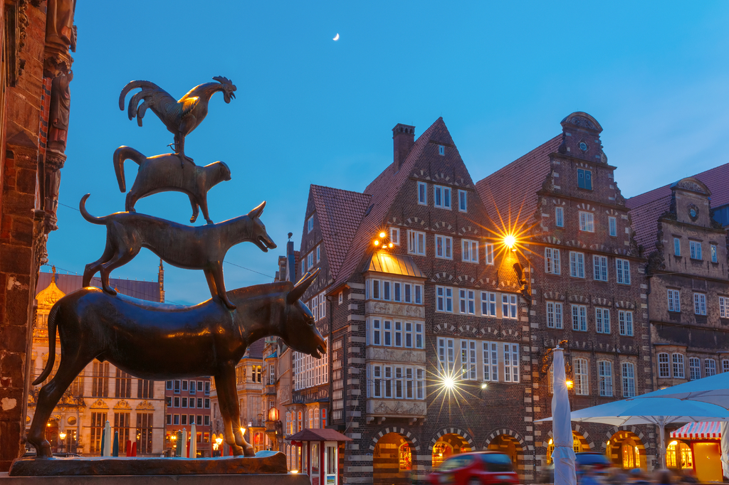 Lais Puzzle - Ansicht der berühmten Statue in Bremen, Deutschland - 2.000 Teile p-281491