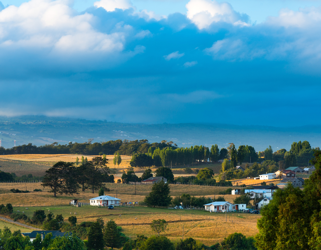 Lais Puzzle - Überblick über die Wiesen um Chonchi, Insel Chiloe, Chile - 40, 100, 200, 500, 1.000 & 2.000 Teile p-287107