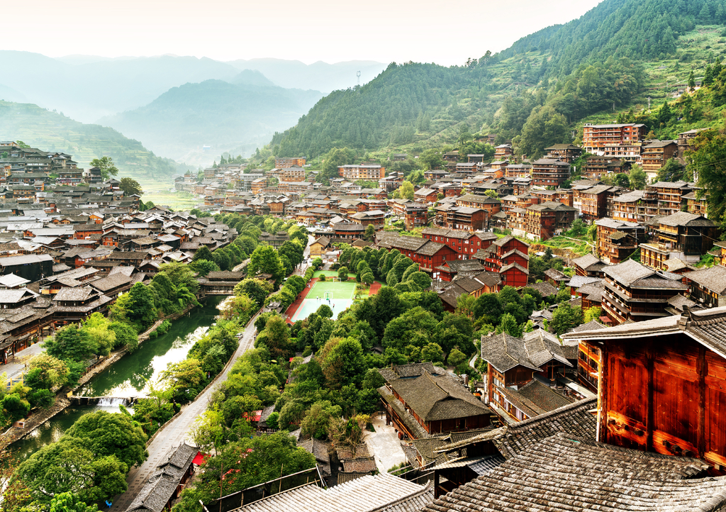Lais Puzzle - China Guizhou Xijiang Miao Dorf - 1.000 Teile p-287459