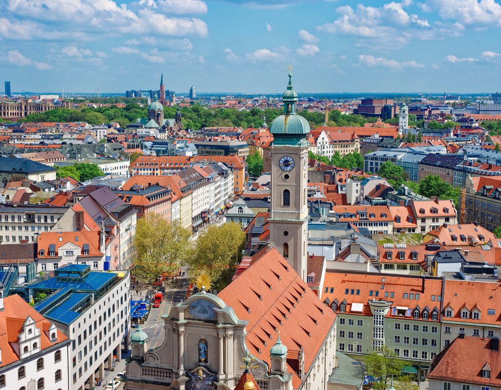 Lais Puzzle - Skyline des Münchner Stadtzentrums - 40, 100, 200, 500, 1.000 & 2.000 Teile p-288223