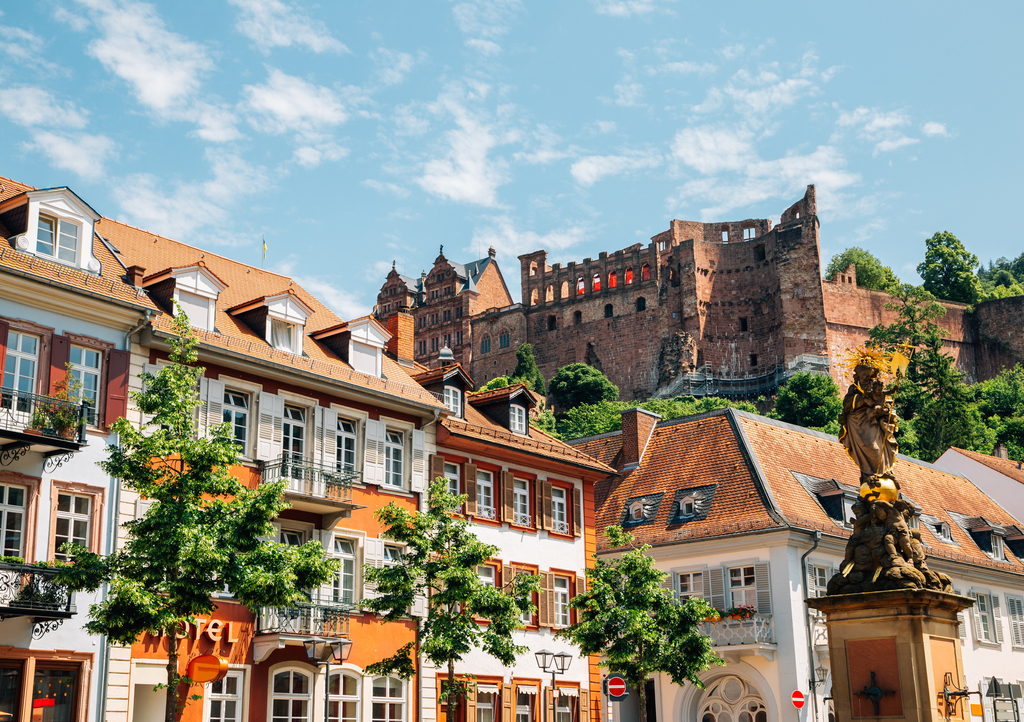 Lais Puzzle - Altstädter Kornmarkt und Heidelberger Schloss in Heidelberg, Deutschland - 1.000 Teile p-289049