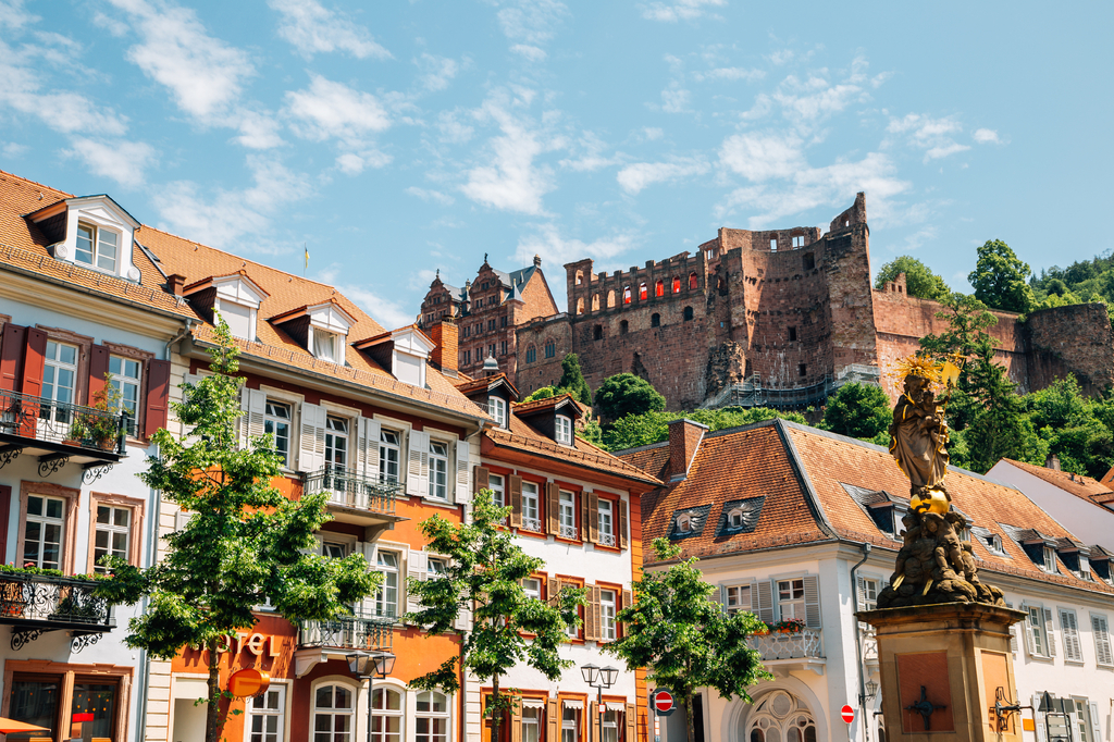 Lais Puzzle - Altstädter Kornmarkt und Heidelberger Schloss in Heidelberg, Deutschland - 2.000 Teile p-289050