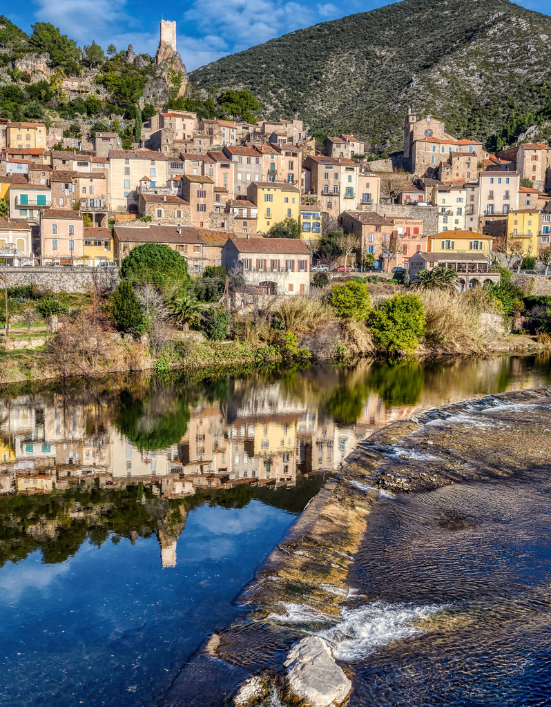 Lais Puzzle - Das Dorf Roquebrun im Weinanbaugebiet St. Chinian - 40, 100, 200, 500, 1.000 & 2.000 Teile p-291067