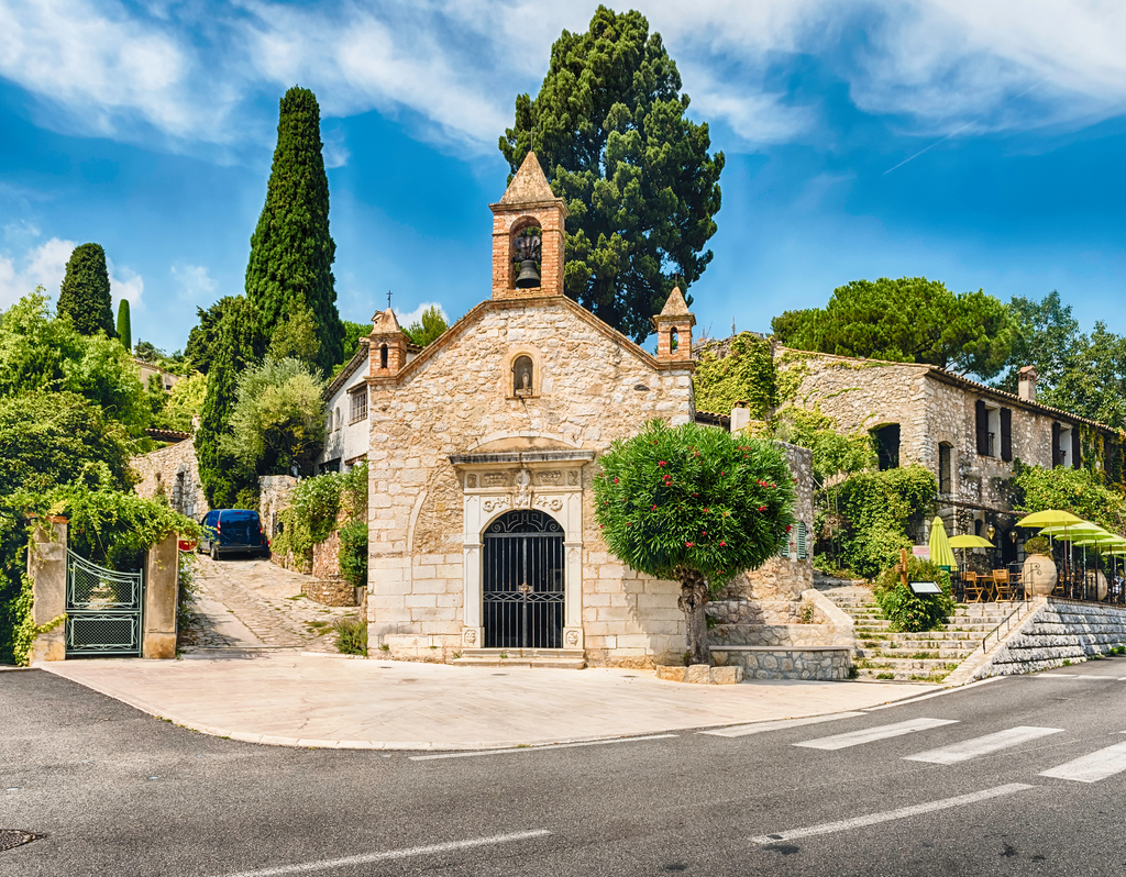 Lais Puzzle - Malerische Kirche in Saint-Paul-de-Vence, Côte d'Azur - 40, 100, 200, 500, 1.000 & 2.000 Teile p-291547