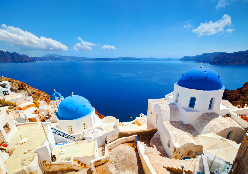 Lais Puzzle - Die Stadt Oia auf der Insel Santorin, Griechenland. Ägäisches Meer - 1.000 Teile p-291959