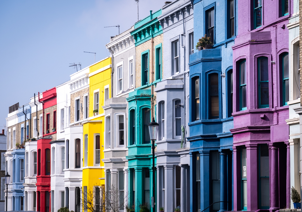 Lais Puzzle - Bunte Häuser im Londoner Stadtteil Notting Hill im Westen Londons - 1.000 Teile p-295235