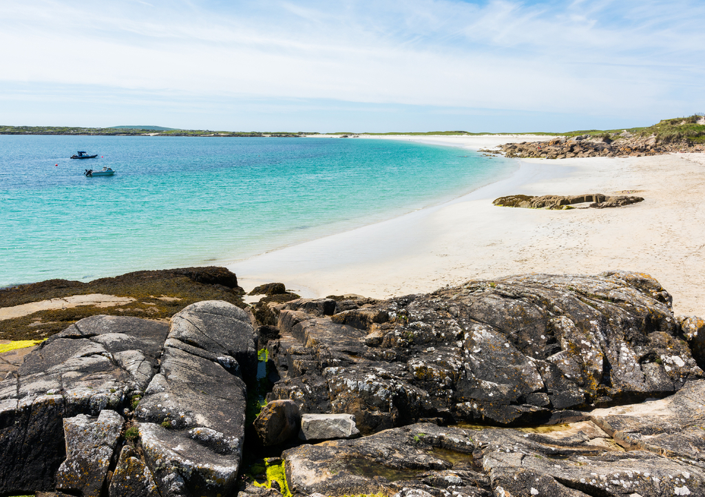 Lais Puzzle - Landschaften von Irland. Weißer Sand aus Rundstein, Connemara in der Grafschaft Galway - 1.000 Teile p-296993