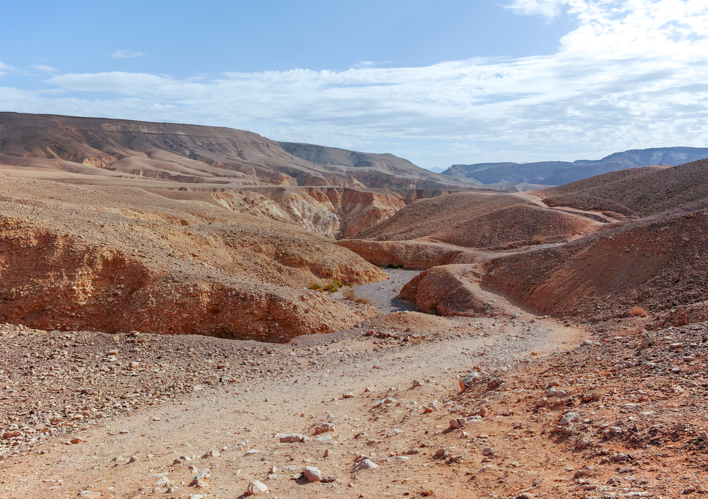Lais Puzzle - Schotterstraße in der Wüste Negev, Israel, Verkehrsinfrastruktur in der Wüste, landschaftlich reizvolle Bergstrecke von Eilat nach Nordisrael - 1.000 Teile p-298169