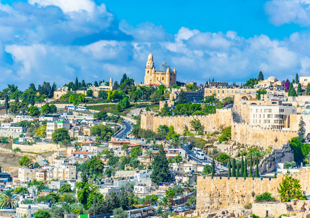 Lais Puzzle - Luftaufnahme des Franziskanerklosters von Dormition in Jerusalem, Israel - 1.000 Teile p-298241