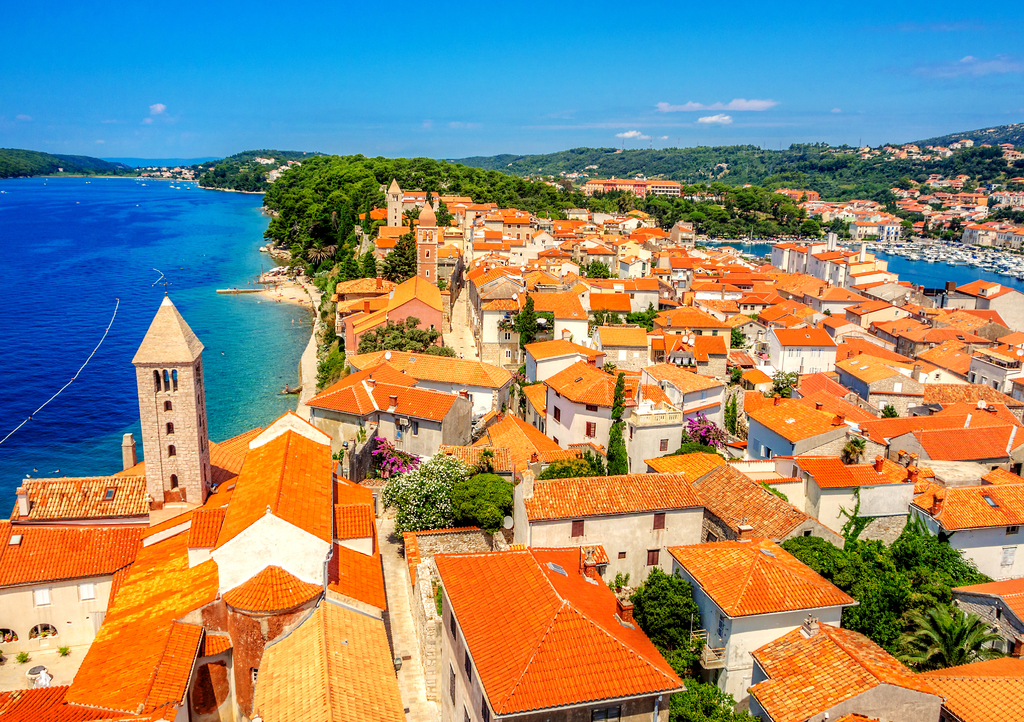 Lais Puzzle - Stadt Rab auf kroatischer Insel von oben - 1.000 Teile p-302729