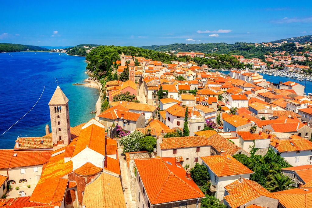 Lais Puzzle - Stadt Rab auf kroatischer Insel von oben - 2.000 Teile p-302730
