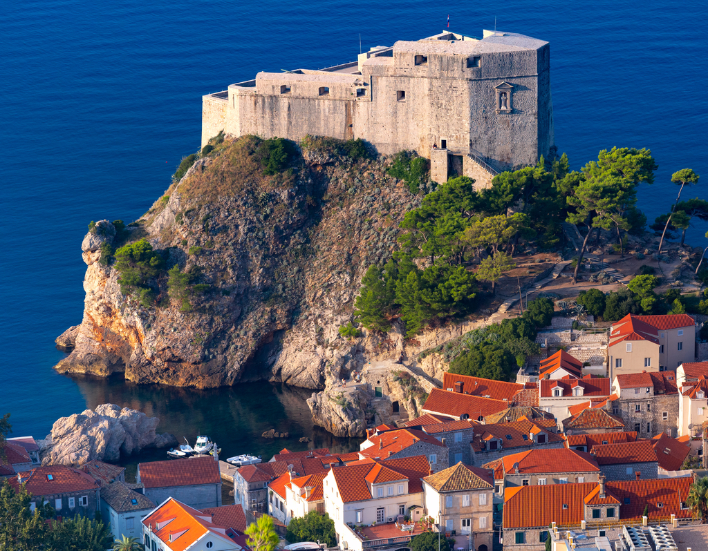 Lais Puzzle - Luftaufnahme des Forts Lovrijenac oder der Festung St. Lorenz, auch Gibraltar von Dubrovnik genannt, am Morgen, Dubrovnik, Kroatien - 40, 100, 200, 500, 1.000 & 2.000 Teile p-302899