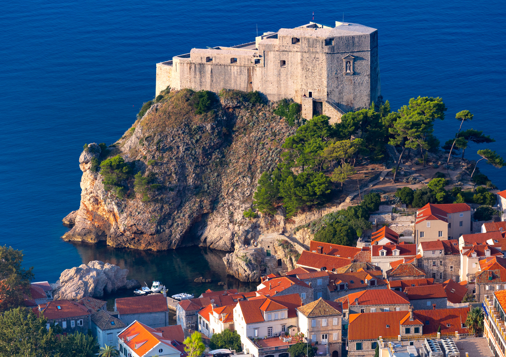 Lais Puzzle - Luftaufnahme des Forts Lovrijenac oder der Festung St. Lorenz, auch Gibraltar von Dubrovnik genannt, am Morgen, Dubrovnik, Kroatien - 1.000 Teile p-302903