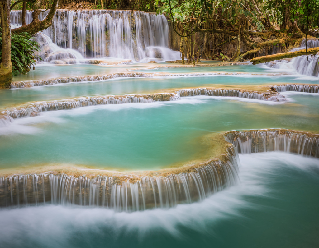 Lais Puzzle - Kuang Si-Wasserfall, Luang Prabang, Laos - 40, 100, 200, 500, 1.000 & 2.000 Teile p-303433