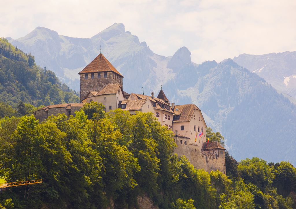 Lais Puzzle - Schloss Liechtenstein, umgeben von den Alpen - 1.000 Teile p-303827