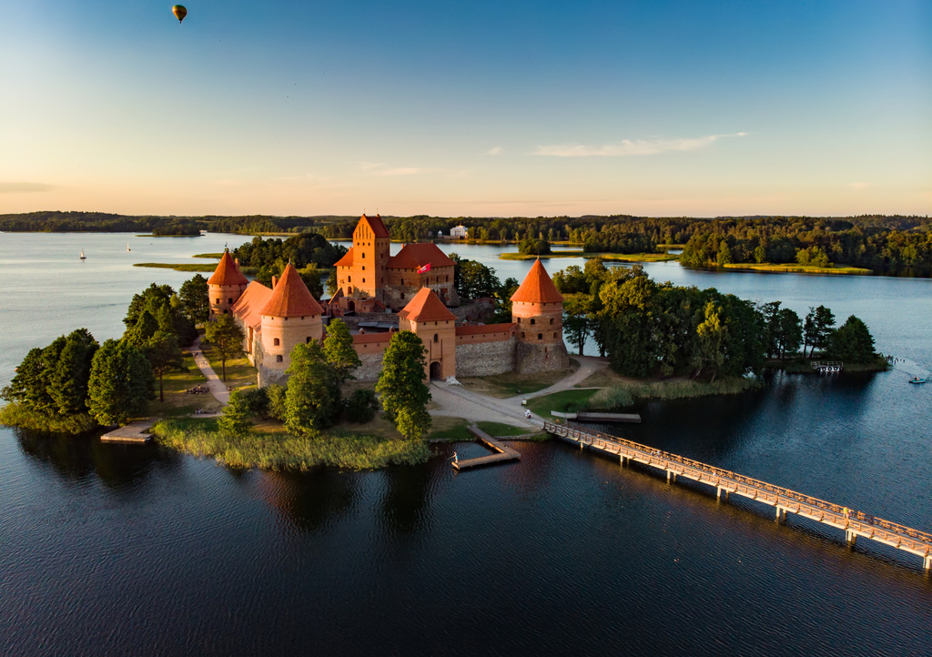 Lais Puzzle - Luftaufnahme der Burg der Insel Trakai in Trakai, Litauen - 1.000 Teile p-303887