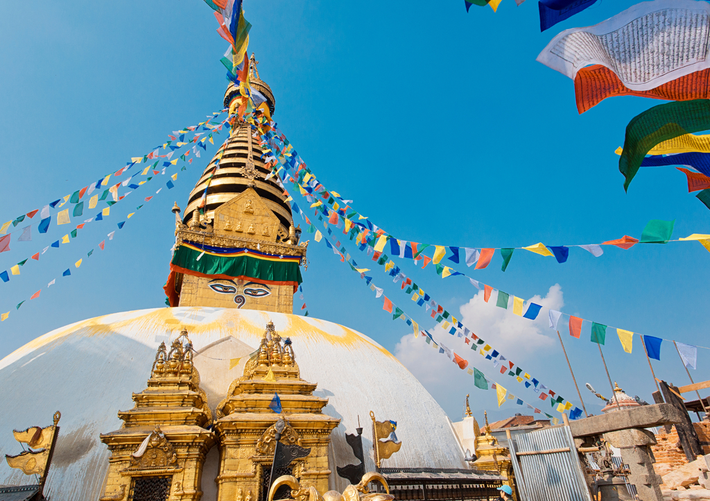 Lais Puzzle - Swoyambhu Stupa Kathmandu Nepal Gebetsfahnen - 1.000 Teile p-306767