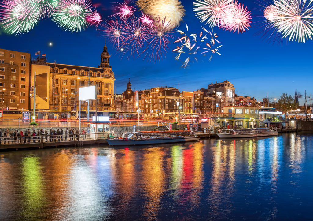 Lais Puzzle - Amsterdam mit Feuerwerk (Neujahrsfeier) in Holland - 1.000 Teile p-307889
