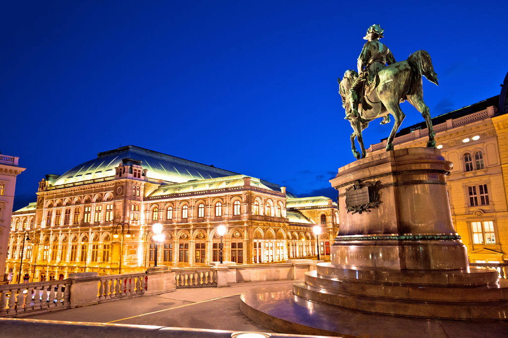 Lais Puzzle - Wiener Staatsoper Platz und Architektur Abendansicht - 2.000 Teile p-309552
