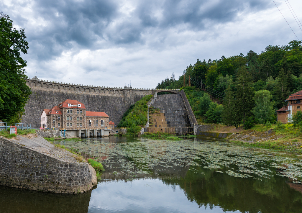 Lais Puzzle - Staudamm am Fluss Bobr und Wasserkraftwerk in Pilchowice bei Jelenia Gora in Polen - 1.000 Teile p-311303