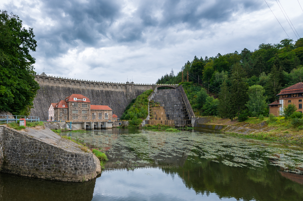 Lais Puzzle - Staudamm am Fluss Bobr und Wasserkraftwerk in Pilchowice bei Jelenia Gora in Polen - 2.000 Teile p-311304