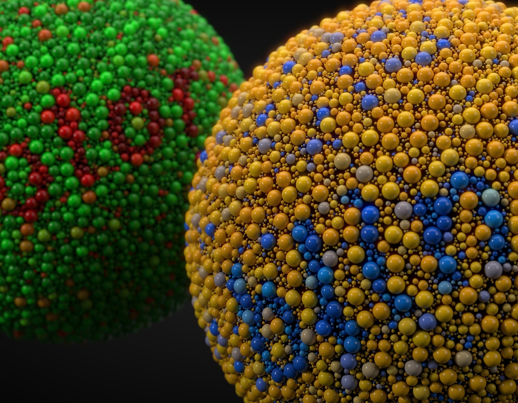 Lais Puzzle - Farbenblindheitstest mit Kugeln. 3d-Illustration - 40, 100, 200, 500, 1.000 & 2.000 Teile p-312391