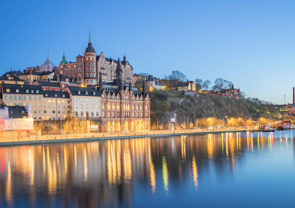 Lais Puzzle - Ansicht der Skyline von Stockholm bei Nacht in Schweden - 1.000 Teile p-313457