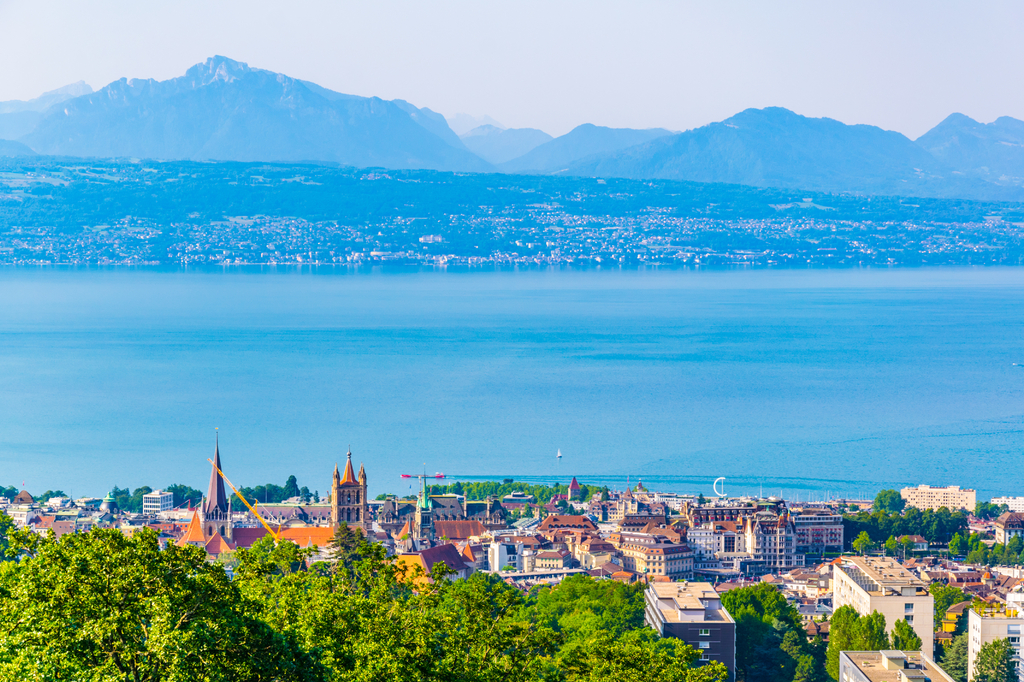 Lais Puzzle - Luftaufnahme der Schweizer Stadt Lausanne, Schweiz - 2.000 Teile p-314250