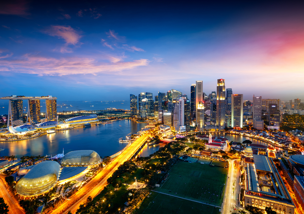Lais Puzzle - Skyline der Stadt Singapur, Geschäftsviertel von Singapur, Singapur - 1.000 Teile p-315011