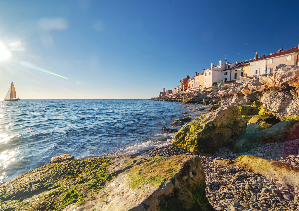 Lais Puzzle - Blick auf die alte Küstenstadt Piran und das adriatische Meer, Slowenien - 1.000 Teile p-315647