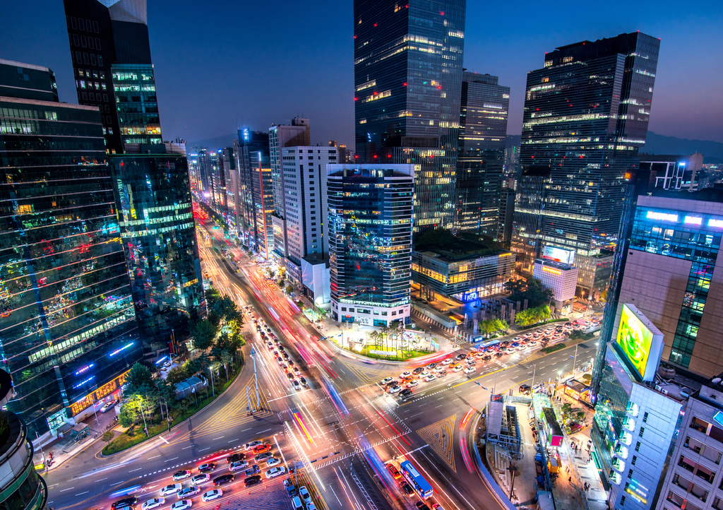 Lais Puzzle - Blick auf das Stadtzentrum am Gangnam Square in Seoul, Südkorea - 1.000 Teile p-317945