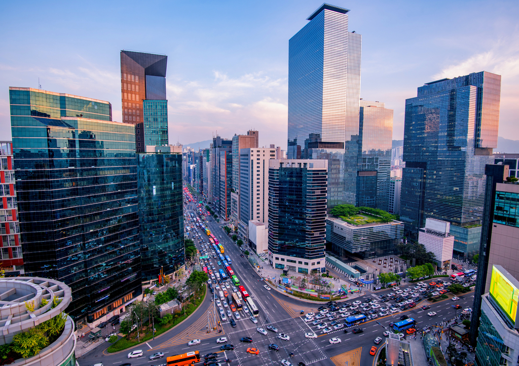 Lais Puzzle - Blick auf das Stadtzentrum am Gangnam Square in Seoul Stadt Südkorea - 1.000 Teile p-317963