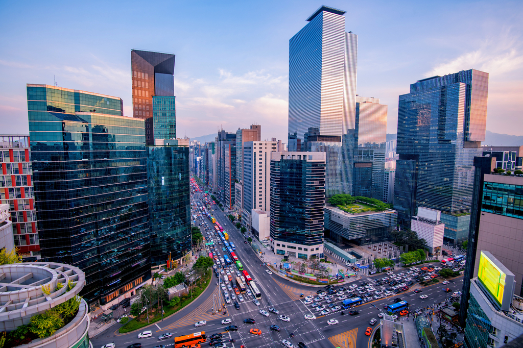Lais Puzzle - Blick auf das Stadtzentrum am Gangnam Square in Seoul Stadt Südkorea - 2.000 Teile p-317964