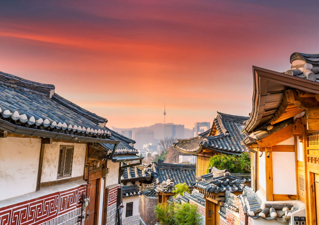 Lais Puzzle - Bukchon Hanok Dorf in Seoul City, traditionelles koreanisches Gebäude im alten Stil, Seoul, Südkorea - 1.000 Teile p-318017